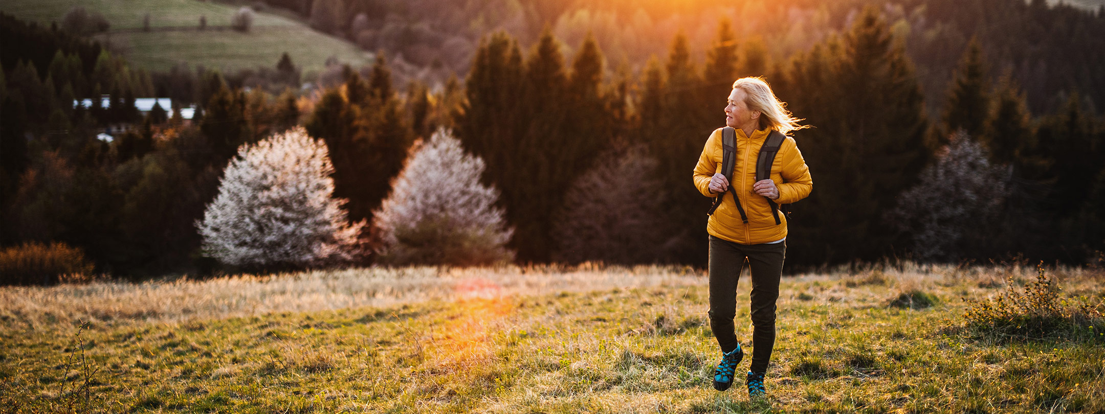Woman hiking