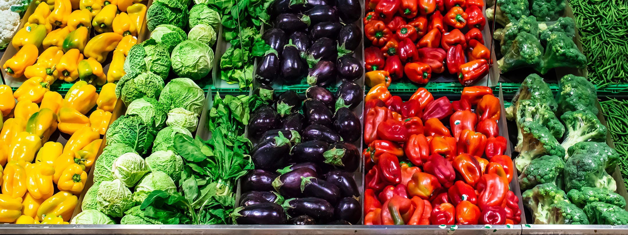 vegetables in a grocery store